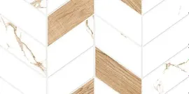 Global Tile Marmaris GT128VG Белая Геометрия Матовая Настенная плитка 25x50 см