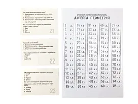 Настольная игра викторина «Алгебра. Геометрия»
