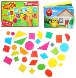 Настольная игра-конструктор на липучках Геометрия-0
