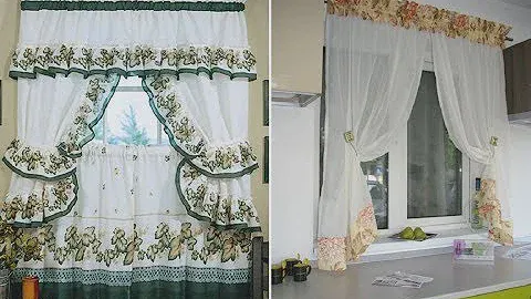 Красивые деревенские занавески на кухню