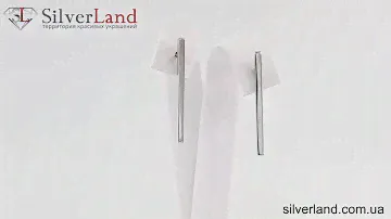 Серебряные серьги палочками Брусочки геометрия ms305 в SilverLand.com.ua