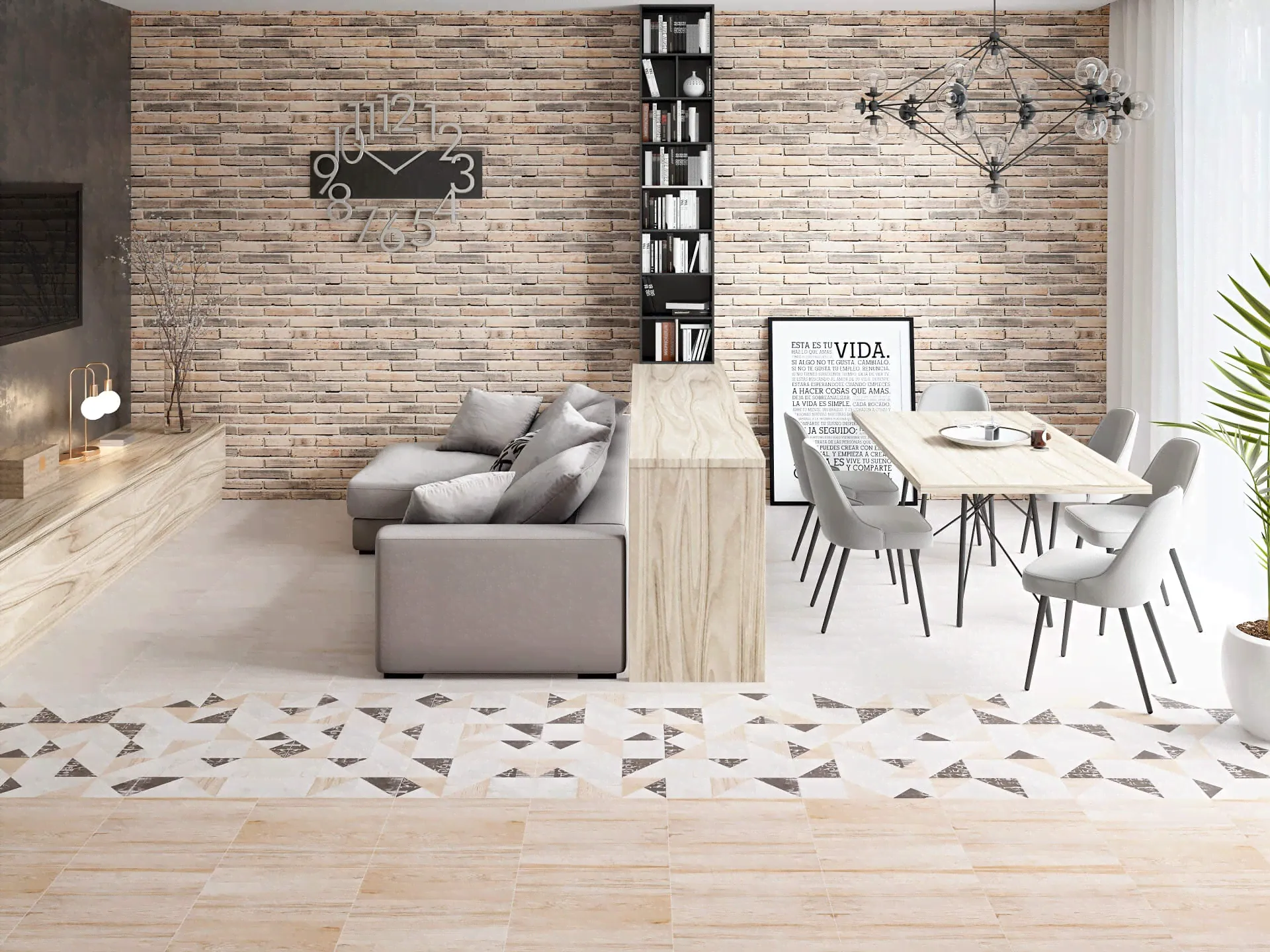 Lasselsberger (LB-Ceramics) Шервуд 6246-0049 Геометрия 45x45 - керамическая плитка и керамогранит-0