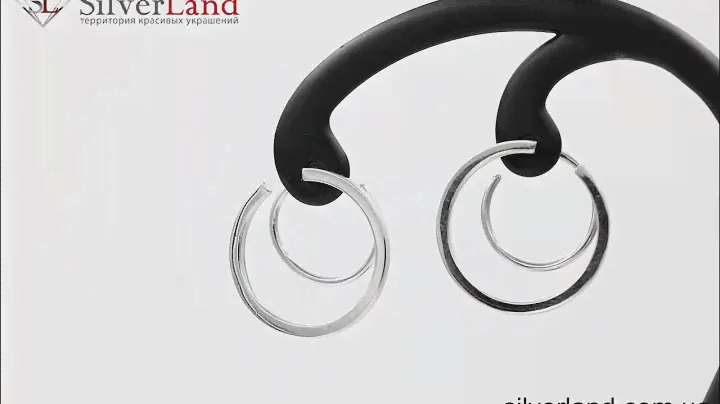 Серебряные серьги геометрия закрутки два кольца ms212 в silverland.com.ua