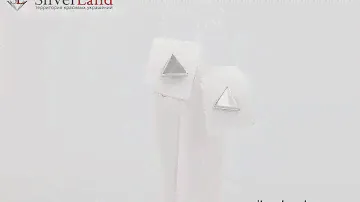Серьги гвоздики геометрия треугольники родированные msp205 в silverland.com.ua