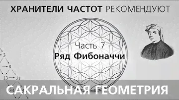 Сакральная Геометрия׃ Ряд Фибоначчи