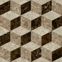 Керамогранит напольный 6046-0350 Скольера коричневый геометрия 45х45 Lasselsberger Ceramics