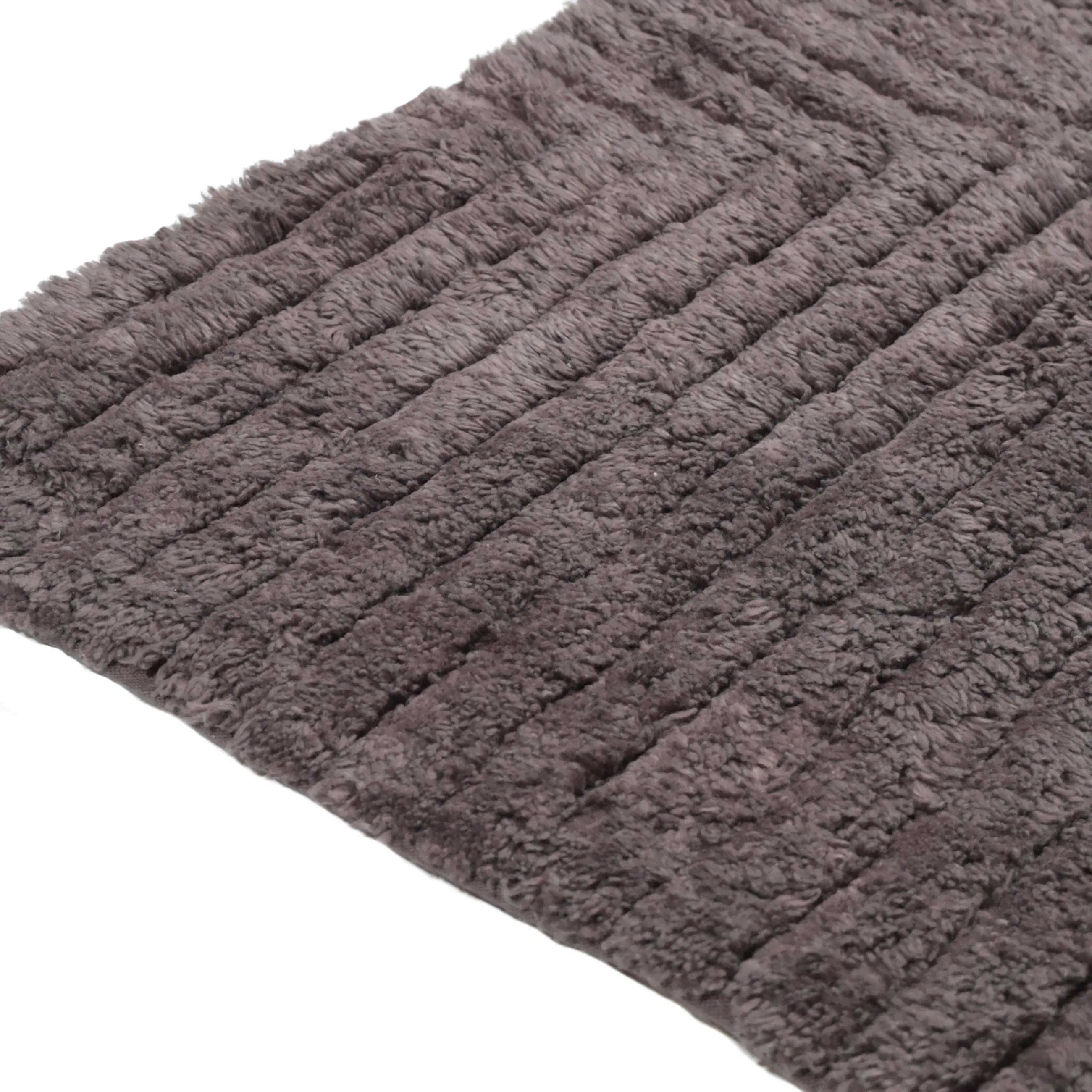 Коврик, 50х80 см, хлопок, серо-коричневый, Геометрия, Cage pattern-1
