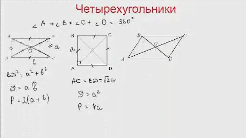 Миникурс по геометрии. Четырехугольники