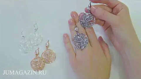 Серебряные серьги  3382394б – без покрытия; 3382394 – оксидирование; 3382395 – золочение