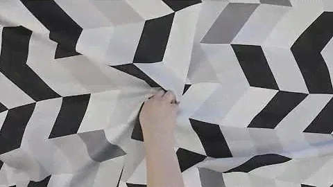 Вальгрин / Штора интерьерная / Геометрия Блэкаут, черный, жемчужный серый