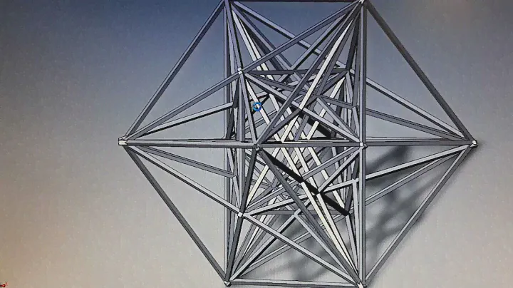 Сакральная геометрия. Куб Метатрона по доктору Левченко  v2 Первый эскиз в 3D программе для оценки.