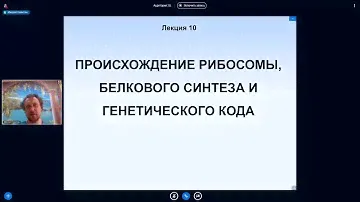 Михаил Никитин. Лекция 9. Происхождение рибосомы, белкового синтеза и генетического кода.
