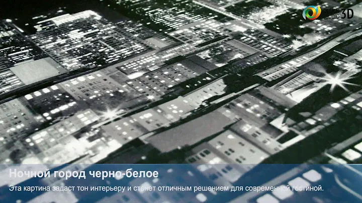 3D фотообои "Ночной город черно-белое"