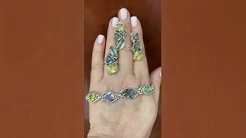 ЭСТЕТИЧНАЯ ЭКЛЕКТИКА! Геометрия в украшениях! Браслет, кольцо и серьги с цветными фианитами Цены👇