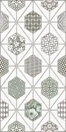 Декоративная плитка Azori 587192002 Декор Devore Light Geometria 31.5x63 белая глазурованная матовая геометрия-0