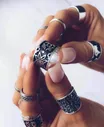 Кольцо ГЕОМЕТРИЯ из серебра с чернением