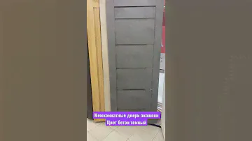 Межкомнатные двери экошпон в цвете бетон темный