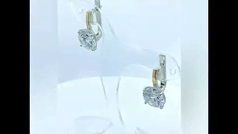 Серьги с белым фианитом Артикул 525 - Обзор 360°