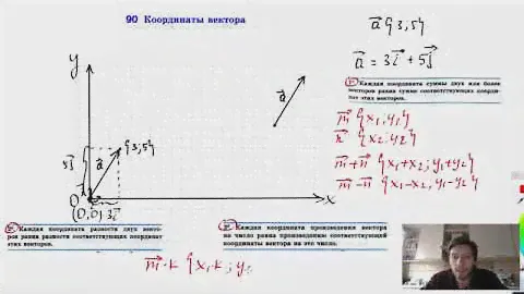 90. Координаты вектора